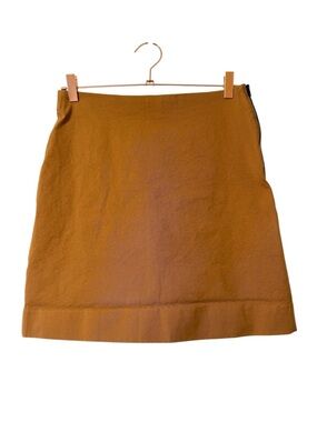 Everlane The Almost Mini Skirt Canvas Acorn Brown Size 10 Fall Business Casual
